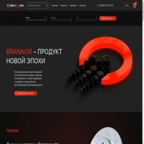 Скриншот главной страницы сайта brannor.ru