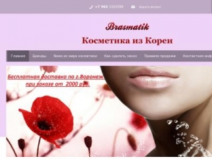 Скриншот главной страницы сайта brasmatik.ru