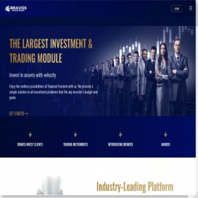Скриншот главной страницы сайта bravosinvest.com