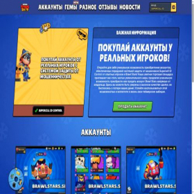Скриншот главной страницы сайта brawlstars.shop