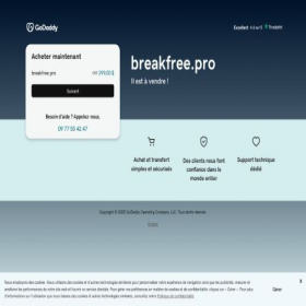 Скриншот главной страницы сайта breakfree.pro