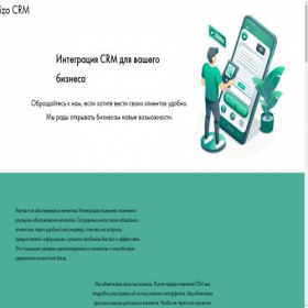 Скриншот главной страницы сайта brinzocrmint.tilda.ws