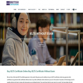 Скриншот главной страницы сайта britishcertifications.com