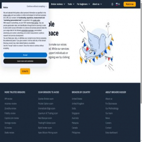 Скриншот главной страницы сайта brokerchooser.com