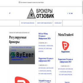 Скриншот главной страницы сайта brokery-otzovik.com