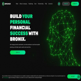 Скриншот главной страницы сайта bronix.net