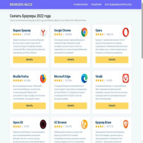 Скриншот главной страницы сайта browsers-bazze.ru