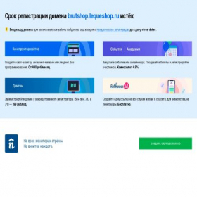 Скриншот главной страницы сайта brutshop.lequeshop.ru