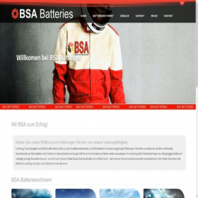 Скриншот главной страницы сайта bsabatteries.de