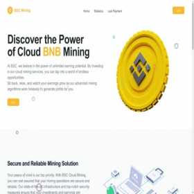 Скриншот главной страницы сайта bscmining.tech