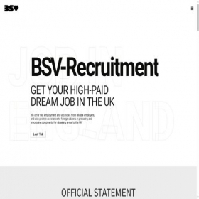 Скриншот главной страницы сайта bsv-recruitment.uk