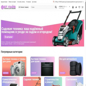 Скриншот главной страницы сайта bt-live.ru