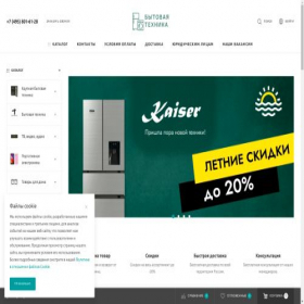 Скриншот главной страницы сайта bt-stores.ru