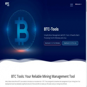 Скриншот главной страницы сайта btc-tools.org