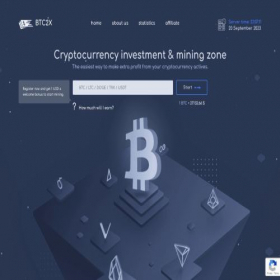 Скриншот главной страницы сайта btc2x.cc