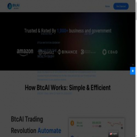 Скриншот главной страницы сайта btcai.vip