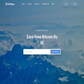 Скриншот главной страницы сайта btcbux.io