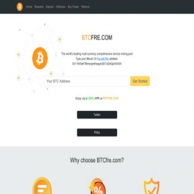 Скриншот главной страницы сайта btcfre.com