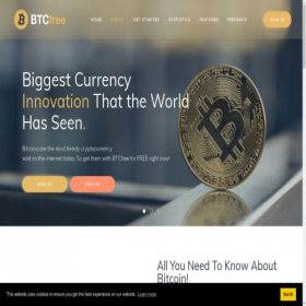 Скриншот главной страницы сайта btcfree.win