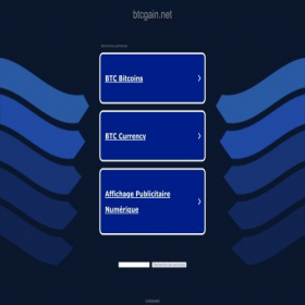 Скриншот главной страницы сайта btcgain.net