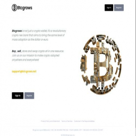 Скриншот главной страницы сайта btcgrows.net