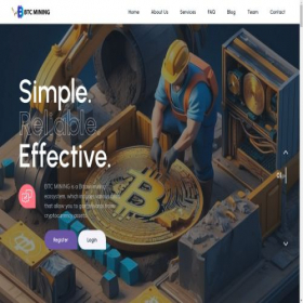 Скриншот главной страницы сайта btcminingltd.com
