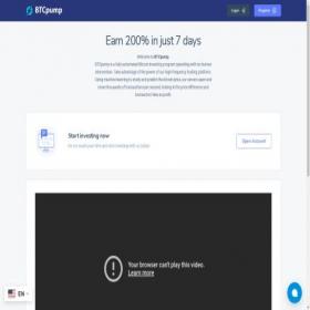 Скриншот главной страницы сайта btcpump.me