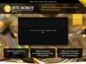 Скриншот главной страницы сайта btcrobot.com