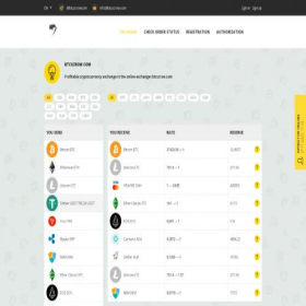Скриншот главной страницы сайта btcscrow.com