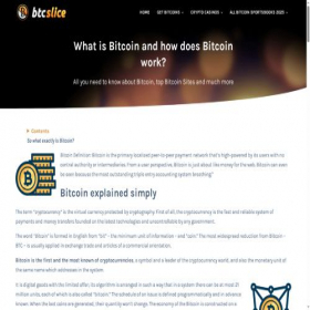 Скриншот главной страницы сайта btcslice.com