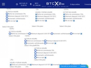 Скриншот главной страницы сайта btcx2.org
