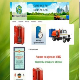 Скриншот главной страницы сайта bts59.ru