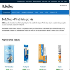 Скриншот главной страницы сайта bubushop.cz