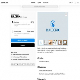 Скриншот главной страницы сайта builderix.com