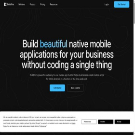 Скриншот главной страницы сайта buildfire.com