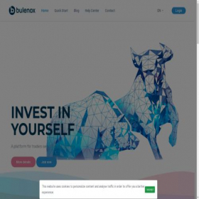 Скриншот главной страницы сайта bulenox.com