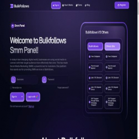 Скриншот главной страницы сайта bulkfollows.com