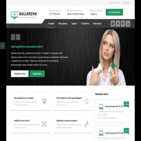 Скриншот главной страницы сайта bullarena.ru