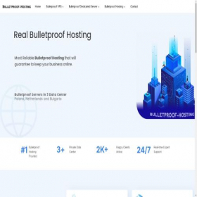 Скриншот главной страницы сайта bulletproof-hosting.com