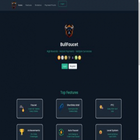 Скриншот главной страницы сайта bullfaucet.in