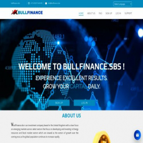 Скриншот главной страницы сайта bullfinance.sbs