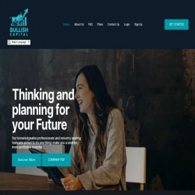 Скриншот главной страницы сайта bullish-capital.ltd