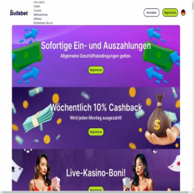 Скриншот главной страницы сайта bullsbet.io