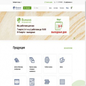 Скриншот главной страницы сайта bumans.ru