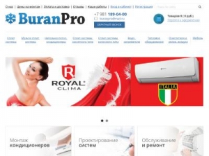 Скриншот главной страницы сайта buranpro.ru