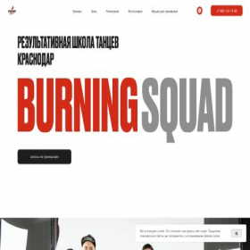 Скриншот главной страницы сайта burningsquad.ru