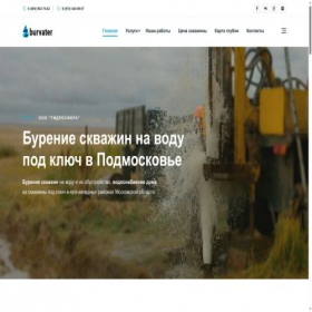 Скриншот главной страницы сайта burvater.ru