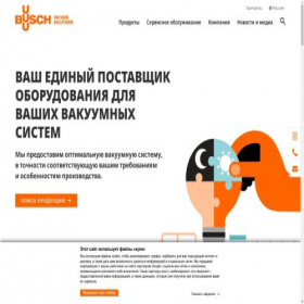 Скриншот главной страницы сайта buschvacuum.com