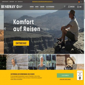 Скриншот главной страницы сайта bushmanshop.de
