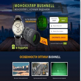 Скриншот главной страницы сайта bushnell-m.ru